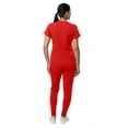 thumbnail image 2 of Adar Pro Modern Athletic Scrub Set For Women - Modern V-Neck Scrub Top & Yoga Jogger Scrub Pants, 2 of 7