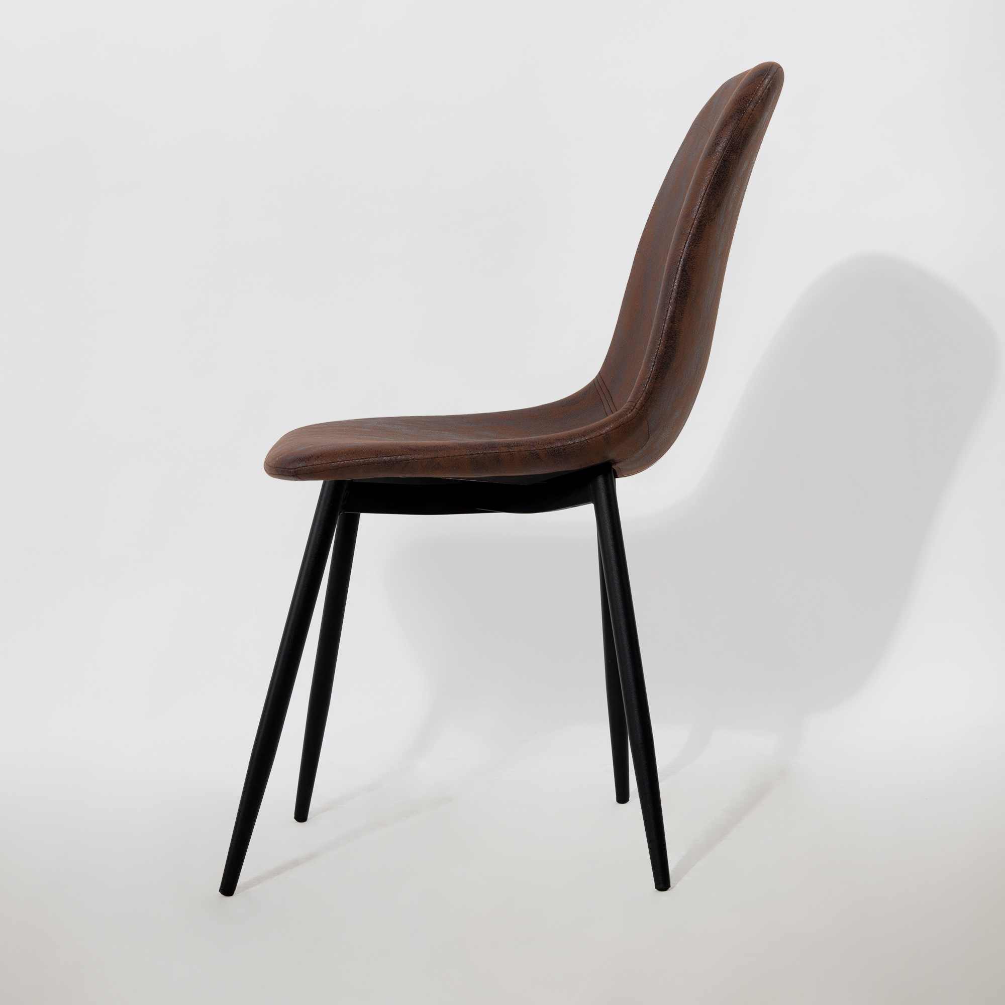 PU Dining Chairs Modern Chair Set of 2 for Home,Walnut