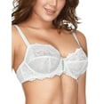 thumbnail image 2 of Wingslove Women's Full Coverage Floral Lace Balconette Underwire Demi Bra, 2 of 6