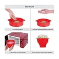 thumbnail image 2 of Máquina para hacer palomitas de maíz con tapa - Palomitera de silicona, recipientes plegables para palomitas, 2 of 5