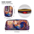 thumbnail image 4 of Rocae Rooster Oil Painting for Multifunctional Pen Organizer with Zipper Closure, Ideal for Tools, Gadgets, Cosmetics, Stationary,Travel Accessary, 4 of 5