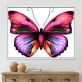 thumbnail image 2 of Portrait Of Bright Pink Butterfly 32 in x 24 in Framed Painting Canvas Art Print, by Designart, 2 of 5