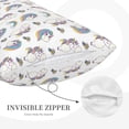 thumbnail image 5 of Fotbe Funny Kawaii Unicorns Dancing Pillow Cases - Envelope Closure - Luxury, Extra Soft, Cooling Pillow Covers - Wrinkle, Fade, Stain Resistant-16"x24", 5 of 8