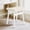 Beige with white legs, variant on Carolayne Vintage Vanity Stool, Upholstered Non-Slip, Beige with Dark Natural Wood Legs