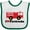 White and Green, variant on Inktastic I Heart Firetrucks Boys or Girls Baby Bib