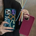thumbnail image 6 of 3D Stereoscopic Silicone Color Line Sensory Decompression Phone Case, Shockproof Protective Sensory Activity Board Back Cover for iPhone 17/16/15/14/13/12 Pro Max (Red Line,for iPhone 15 Pro Max), 6 of 8