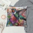 thumbnail image 2 of Qinduosi Outdoor Throw Pillow Covers - Floral Birds Pillowcases of Cushion Cases Summer Spring Couch Cover for Patio Furniture Bed Sofa White, 2 of 5