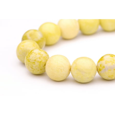 Precious Gemstone Beads Round - Shaped Golden Quartz Crystallite Beads Semi Precious Gemstones Size: 15x15mm Crystal Energy Stone Healing Power for Jewelry Making ()