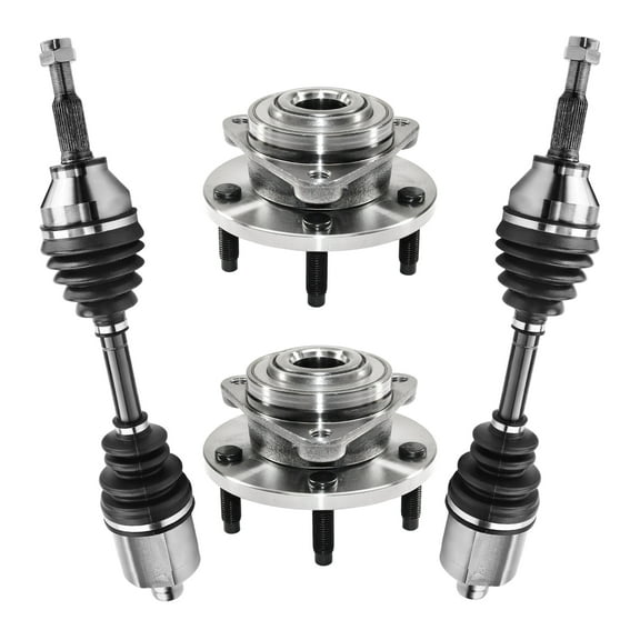 AutoShack Front CV Axle Shaft Wheel Hub Bearing Assemblies without ABS | Replacement for 2006-2008 Chevrolet HHR | 4-PC