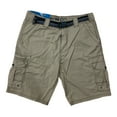 thumbnail image 2 of Iron Co. Mens Belted Stretch Cargo Shorts, 6 Pockets (Rope, 38), 2 of 2