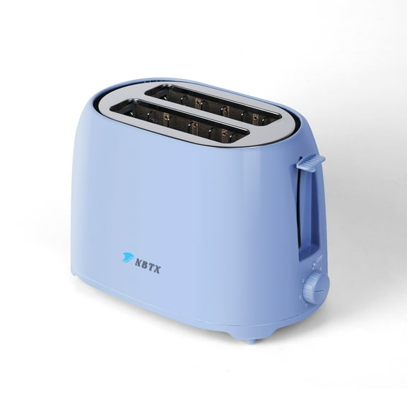 NBTX Toasters 2 Slice Wide Slot With 7-Shade Toast Settings, Slide-Out Crumb Tray, Auto-Shutoff, Faster Heating Speed, Toast Lift Perfect for Toasting Bread Bagels Waffles and Puff Pastry, Blue