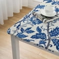 thumbnail image 4 of WERPE Chinoiserie Bird Floral Blue White Flowers Birds Square Tablecloth for Picnic Dining Kitchen Farmhouse white, 4 of 7