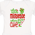 thumbnail image 4 of Inktastic Who Needs Mistletoe when You're This Cute Christmas Boys or Girls Long Sleeve Baby Bodysuit, 4 of 5