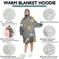 thumbnail image 5 of Wearable Oversized Blanket,Dog Paw and Bone Wearable Blanket Hoodie for Adults,Cozy Hooded Blankets with Super Pockets,Super Warm Fuzzy Pullover for Women & Men, 5 of 6