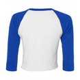 thumbnail image 2 of Bella + Canvas Womens Micro-Rib Raglan 3/4 Sleeve T-Shirt, 2 of 3