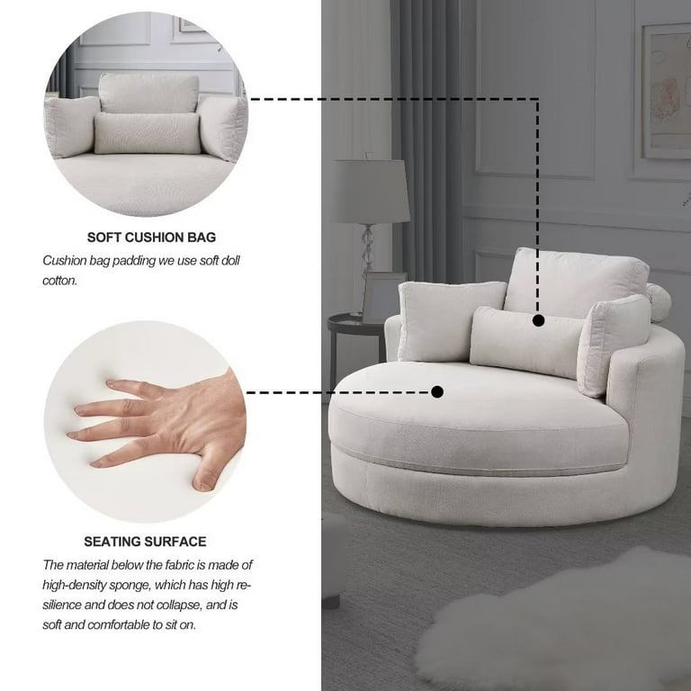 Big round cushion chair outlet