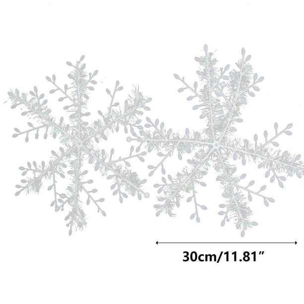 Snowflake String Decoration, Christmas Tree Pendant, Holiday Snowflake, Festive Home Decor, LED Icicle Lights, Metal Frame, Clear Glass Bulbs, For Bedroom, Office, Dormitory
