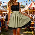 thumbnail image 2 of ZHOGXU Elegant Office Midi Skirt For Women Solid Color Dance And Seasonal Festive Wear Party Club Wear, 2 of 5