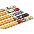 thumbnail image 2 of Kawaii 5 Pairs Bamboo Chopsticks & 6 Cute Lucky Cat Holders, Classic Japanese Style, Dishwasher Safe, Gift Set, 2 of 2