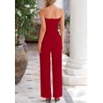 thumbnail image 2 of Conjunto Coordinado PRETTYGARDEN Top Corto de Punto Acanalado y Pantalones Anchos Rojo M, 2 of 8