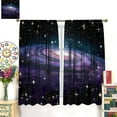 thumbnail image 3 of Galaxy Outer Space Nebula Curtains, Universe Planets Fantasy Starry Print for Kids Boys Girls Room Window Decor, Rod Pocket Drapes for Living Room Bedroom Kitchen 2 Panel Set 42"W X 84"L, 3 of 6