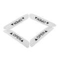 thumbnail image 5 of Riwesomey 4 Uds. De cinta reflectante de seguridad para puerta de coche, pegatinas de señal abierta, calcomanías de alerta, marca de advertencia Herramientas de reparación de automóviles Blanco, 5 of 5