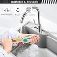 thumbnail image 7 of on White Lion Fox Raccoon in Space 2PCS Faucet Absorbent Mat Kitchen Faucet Sink Splash Guard Microfiber Cloth Faucet Splash Catcher Water Absorbent Mat, Faucet Mat for Kitchen Sink 14x5, 7 of 7