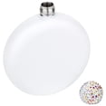 thumbnail image 4 of Koyal Wholesale Matte White Round Flasks with Rhinestone Lid for Bridesmaid, 10-Pack, 4 of 5