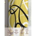 thumbnail image 7 of Yellow Geometric Semi Sheer Curtains 96 Inch Length 2 Panels Set, Farmhouse Abstract Black White Striped Sheer Kitchen Curtain Privacy Voile Window Curtain for Living Room Bedroom Rod Pocket Drapes, 7 of 7