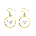 thumbnail image 1 of Calcomanías de texto Ear Dangle Golden Drop Earring Jewelry Mujer Unbranded M, 1 of 3
