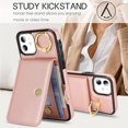 thumbnail image 6 of Allytechgroup iPhone 12 Mini Wallet Case, Ring Holder Stand Cards Slots Shockproof Retro Flip Back Cover Phone Case for Apple iPhone 12 Mini, Rosegold, 6 of 6