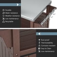 thumbnail image 2 of Portable Outdoor Grill Cart with Stainless Steel Top – All-Weather BBQ Table for Patio, Backyard & Kitchen,Brown, 2 of 8