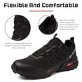 thumbnail image 2 of Men's Trail Running Shoes Lightweight Breathable Hiking Shoes Non Slip Outdoor Walking Sneakers for Travel Trekking Camping, 2 of 8