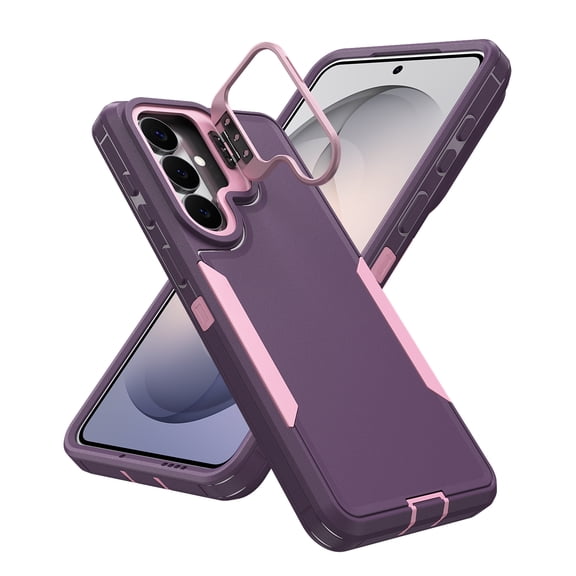 ELEHOLD For Samsung Galaxy A17 5G Rugged Case, Heavy Duty Dual Layer Shockproof Kickstand Drop Protection Phone Case , Purple