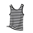 thumbnail image 2 of SEMPAI Womens Sleeveless Tees Plus Size Crewneck Ribbed Tank Tops Casual Basic Summer Top Slim Fitted Comfy Striped Shirts, 2 of 5