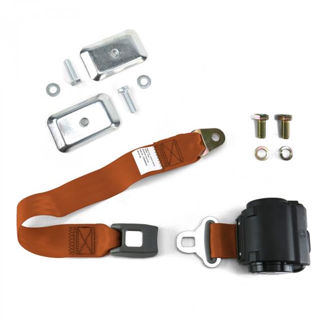 2 Point Copper Standard Buckle Retractable Lap Seat Belt with Flat Plate Hardware