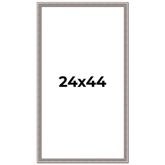 24x44 Frame Grey Real Wood Picture Frame Width 1.25 inches | Interior Frame Depth 0.5 inches | Hans