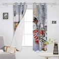 thumbnail image 3 of Hokiten Snowman Christmas Blackout Curtains | Light Blocking Print Window Curtains, Farmhouse Xmas Tree Snowflake Thermal Insulated Window Drapes for Living Room Kitchen Cafe (2 Panels, 84"W x 84"L), 3 of 7