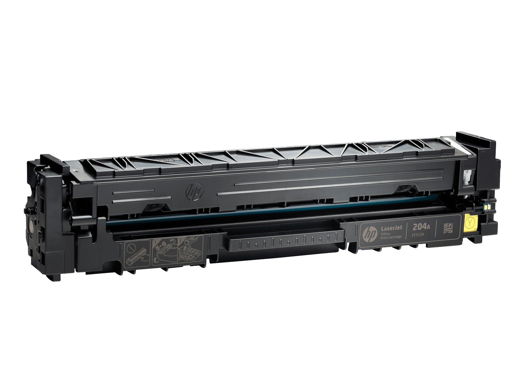 HP 204A Yellow Original LaserJet Toner Cartridge, ~900 pages, CF512A