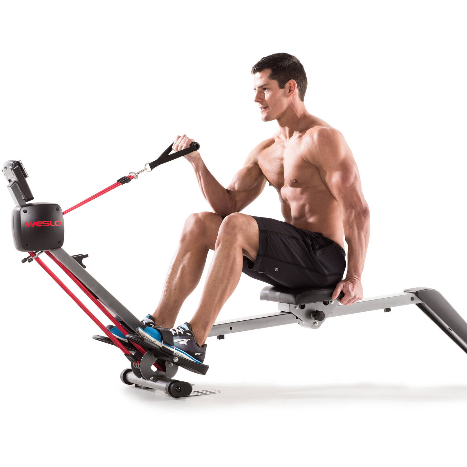 Rowing Machine Cardio Exercise Folding Weslo Fitness Rower | eBay