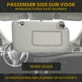 thumbnail image 2 of Dasbecan Right Passenger Sun Visor w/ Light RH For Nissan Sentra 2013-2019 96400-3SG8A, 2 of 8