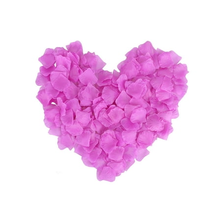 Pink Flower Shape - 1000 Pcs Wedding Bridal Shower Decoration Artificial Silk Flower Petals Purple