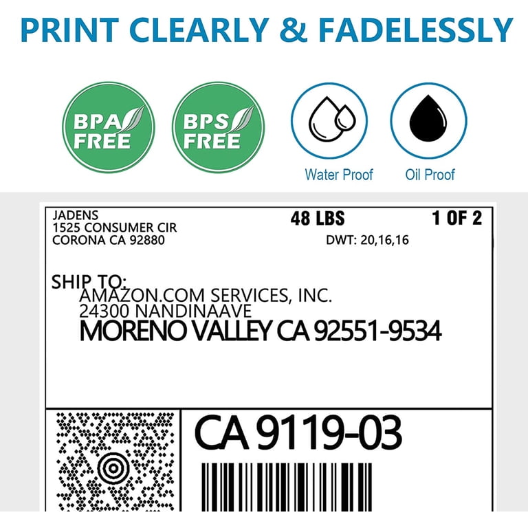 Blank Address Labels Pro Office 600 Self-Adhesive Shipping Labels ...