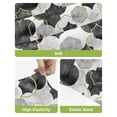 thumbnail image 4 of Black Geometric Moroccan Bar Stool Covers Set of 4, Abstract Art Grey Ombre Modern Stretch Washable Bar Chair Covers with Backs, Removable Pub Counter Height Chair Cover for Kitchen Dining Room Cafe, 4 of 7