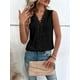 thumbnail image 2 of Camiseta sin mangas con cuello en V y encaje para mujer, 2 of 6