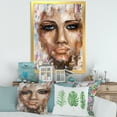 thumbnail image 3 of Designart 'Abstract Portrait Of A Young Woman With Blue Eyes I' Modern Framed Art Print, 3 of 4