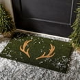 thumbnail image 2 of Bouclair Green Antlers Doormat, 2 of 4