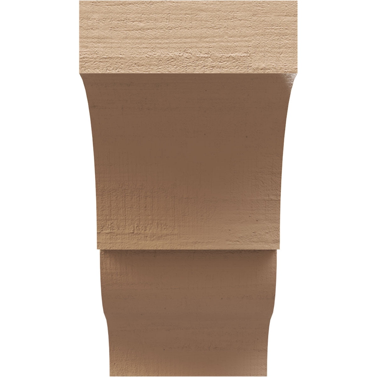 6"W x 12"D x 12"H Classic Asheboro Rough Cedar Woodgrain TimberThane Corbel, Primed Tan