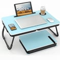 thumbnail image 1 of Mesa plegable para laptop BUYIFY con portavasos y ranura para tablet, 1 of 6