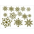 thumbnail image 4 of Large Snowflake Designs Vinyl Decals Stickers (Set of 13), 8-2.5 , Metallic Gold, 4 of 4